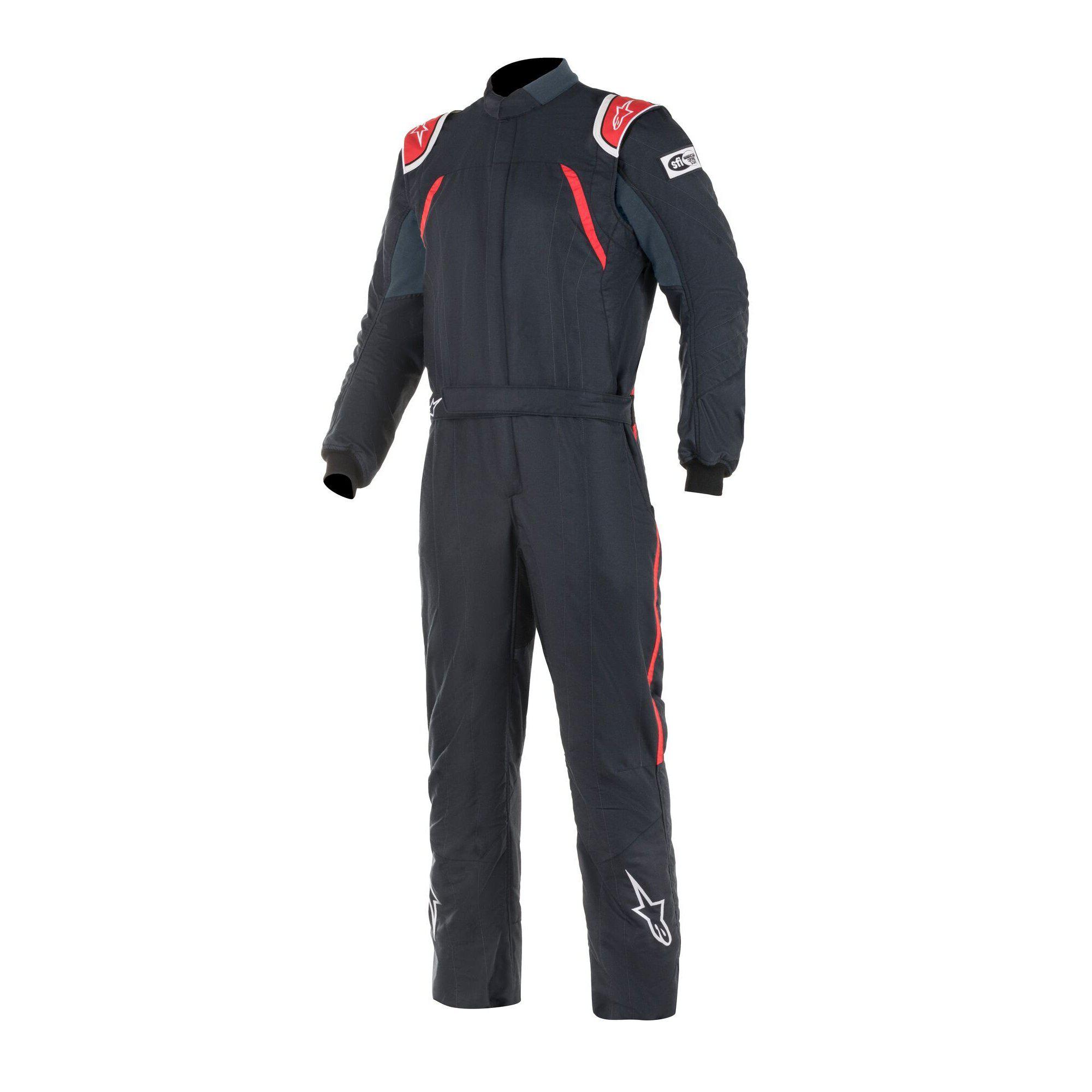 alpinestars gp pro comp racing suit bootcut black red front