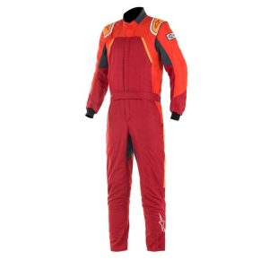 alpinestars gp pro comp racing suit bootcut scarlet red orange flourescent front