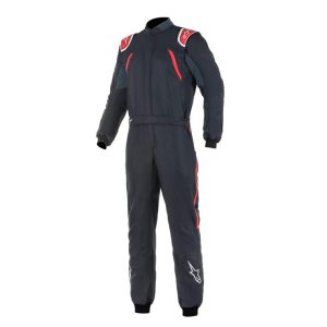 alpinestars gp pro comp racing suit fia black red front