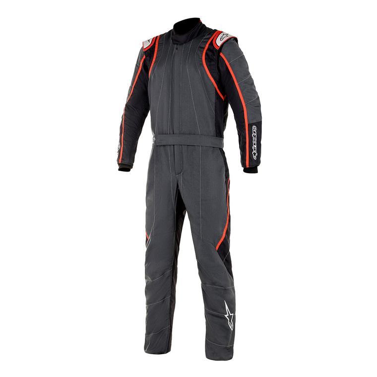 alpinestars gp race v2 racing suit bootcut anthacite black red front 1