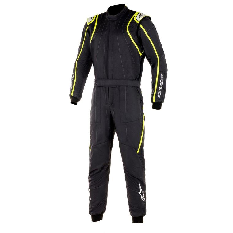 alpinestars gp race v2 racing suit fia black yellow flourescent front