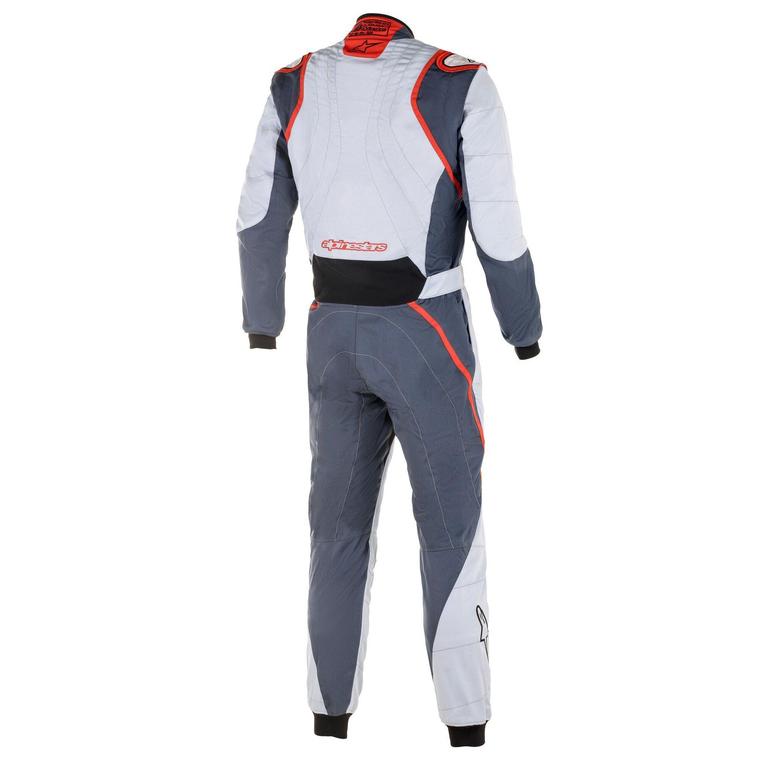 alpinestars gp race v2 racing suit fia silver asphault red back
