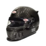 Bell GTX3 carbon fiber racing helmet with clear visor and aerodynamic design.